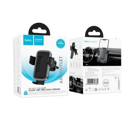 HOCO H78 SOPORTE SMARTPHONE PARA AUTO P/SALIDA DE AIRE BLACK METAL
