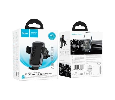 HOCO H78 SOPORTE SMARTPHONE PARA AUTO P/SALIDA DE AIRE BLACK METAL