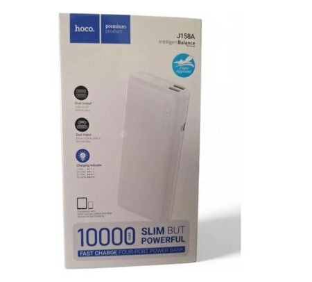 HOCO J158A POWERBANK RUNNER 10,000 MAH WHITE