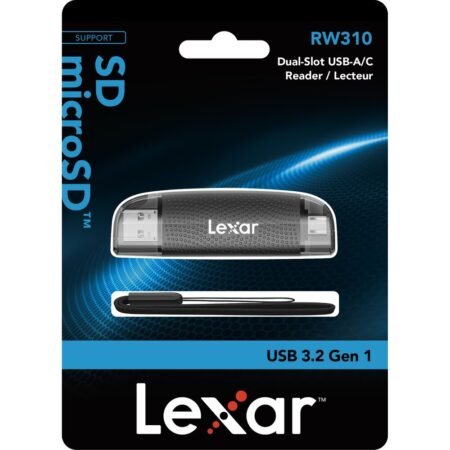 Lector de memoria Lexar LRW310X Dual-Slot USB-A y USB-C