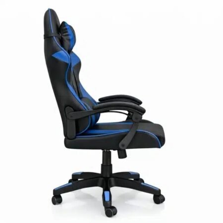 Silla Gamer Ergonómica con Masajes Negra y Azul