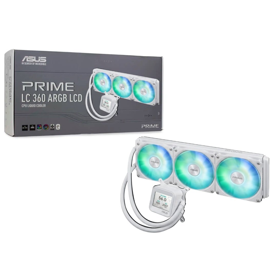 Cooler Líquido Asus Prime LC 360 ARGB Blanco 360mm