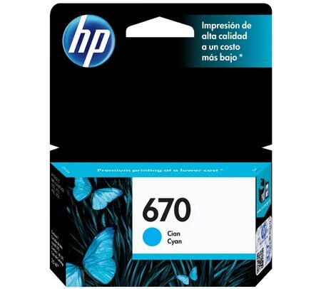 HP CZ114AL (670) CYAN 3525/4615/4625/5525/6525 300 COPIAS