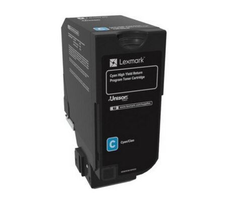 LEXMARK TONER 74C4HC0 CYAN CS725 12.000 COPIAS CP