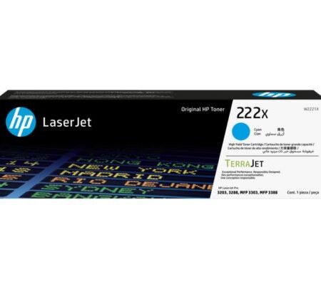 HP TONER W2221X 222X CYAN 3201/3202/3203/3204/3288/3303/3388 2.500 COPIAS CP (B)
