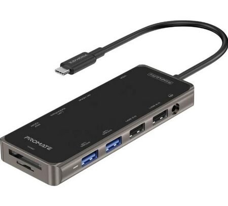 PROMATE PRIMEHUB-PRO HUB C 4USB/HDMI/RJ45/SD/VGA/AUX/PD/100W