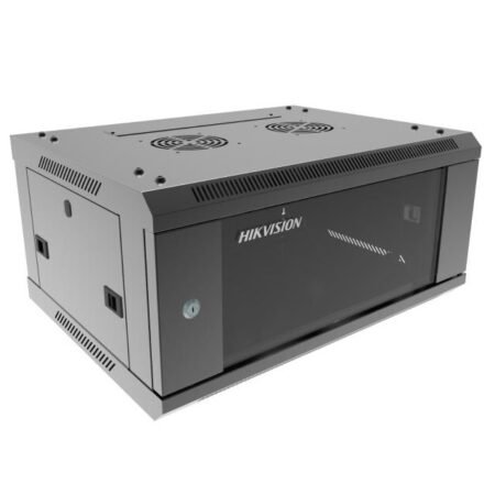 Rack Hikvision 4U de pared con puerta de vidrio templado