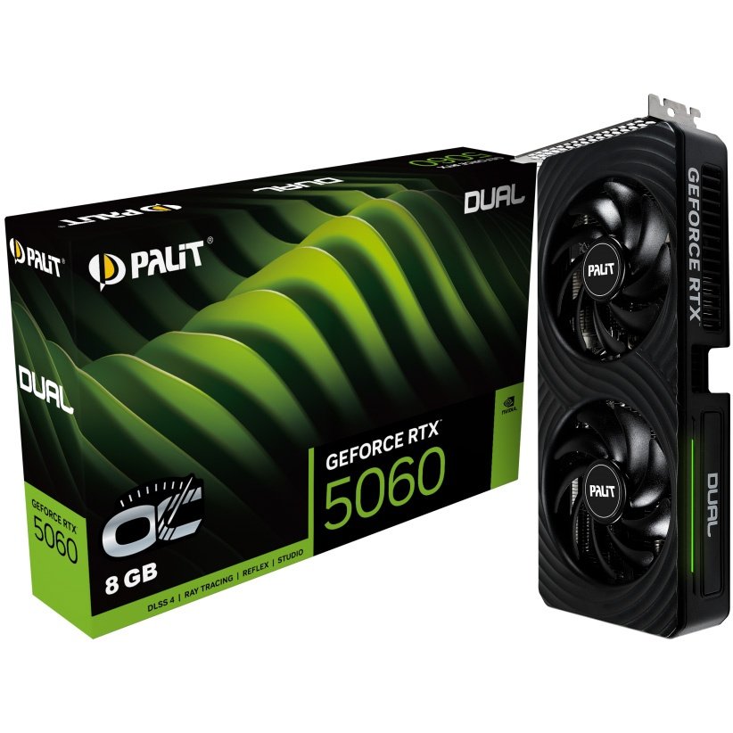 Tarjeta de Video Palit RTX 5060 Dual OC 8GB GDDR7