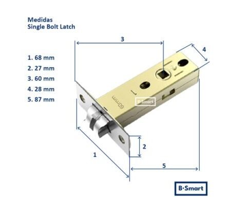 BSMART CERROJO SINGLE BOLT