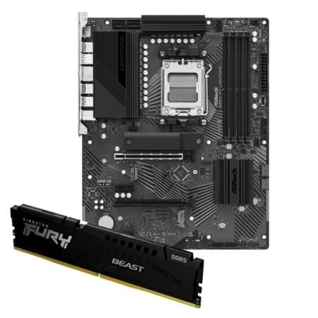 Combo Motherboard Asrock B650 PG Lightning + Memoria Kingston Fury Beast DDR5 16GB 5600MHz