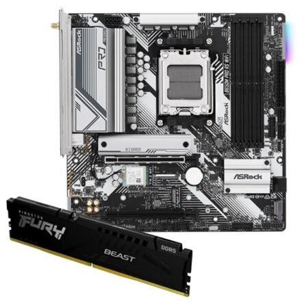 Combo Mother ASRock B650M Pro RS AM5 Wi-Fi 6E y Memoria Kingston DDR5 16GB 5600MHz