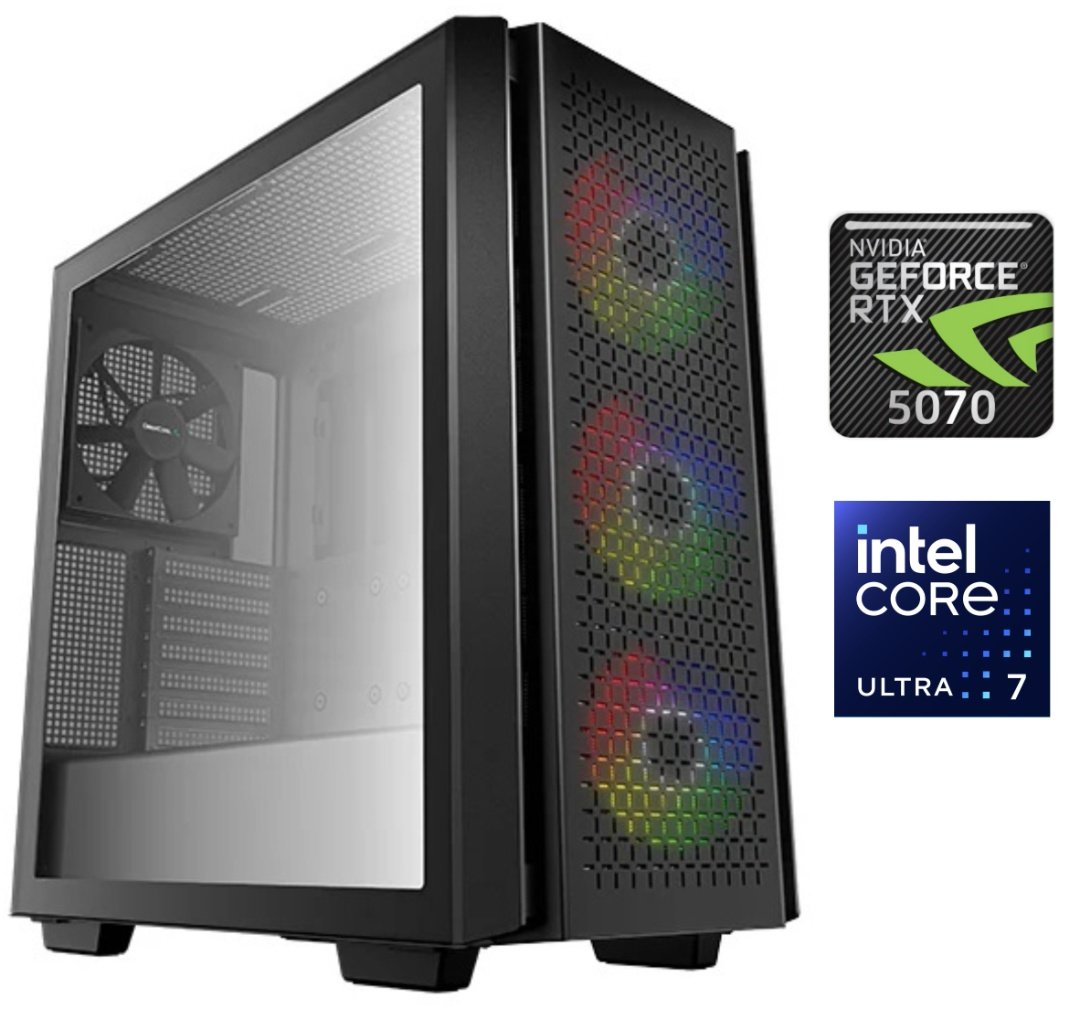 Equipo Gamer Core Ultra 7 265F, 32GB, 1TB, RTX 5070 12GB