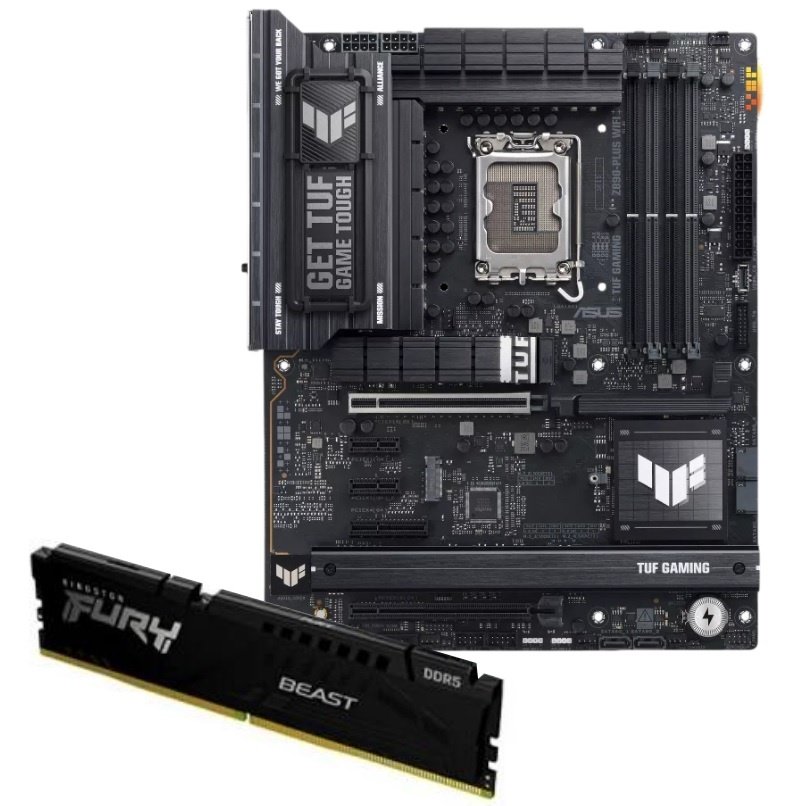 Combo Motherboard Asus TUF Z890-Plus WiFi 7 y Memoria Kingston DDR5 16GB 5600MHz