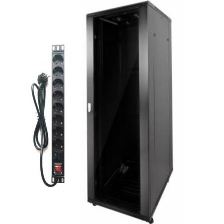 Rack Hikvision 18U + PDU de 8 puertos