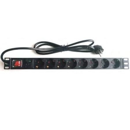 PDU Multitoma para Rack Hikvision 8 Tomas Schuko 1U