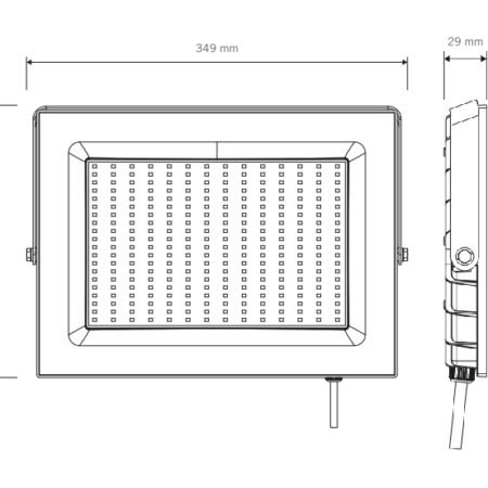 Foco LED Vivion 200w negro IP65 (luz fria)