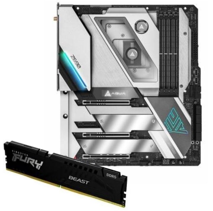 Combo Motherboard ASRock Z690 AQUA + Memoria Kingston Fury Beast DDR5 16GB 5600MHz