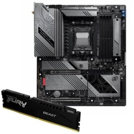 Combo Mother Asrock X870E Taichi Lite AM5 WiFi 7 + Memoria Kingston DDR5 32GB 5600MHz