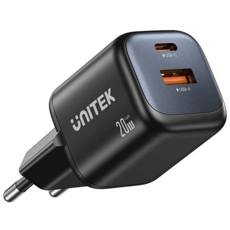 Cargador Unitek Zeno 20W Dual-Port GaN