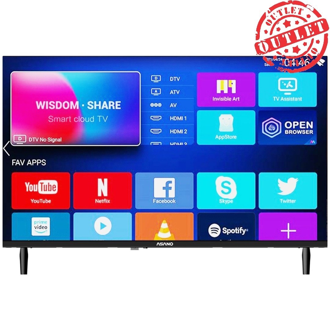 TV LED Asano 43"" Full HD sin bordes SMART (con detalles)