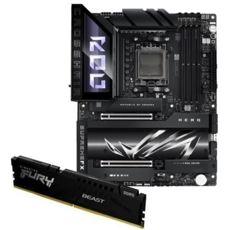 Combo Motherboard Asus ROG X870E Hero AM5 + Memoria Kingston Fury Beast DDR5 32GB 5600MHz