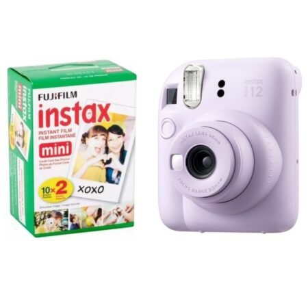 Combo Cámara Instantánea Fujifilm Instax Mini 12 Holiday Bundle Lila + 20 Fotos
