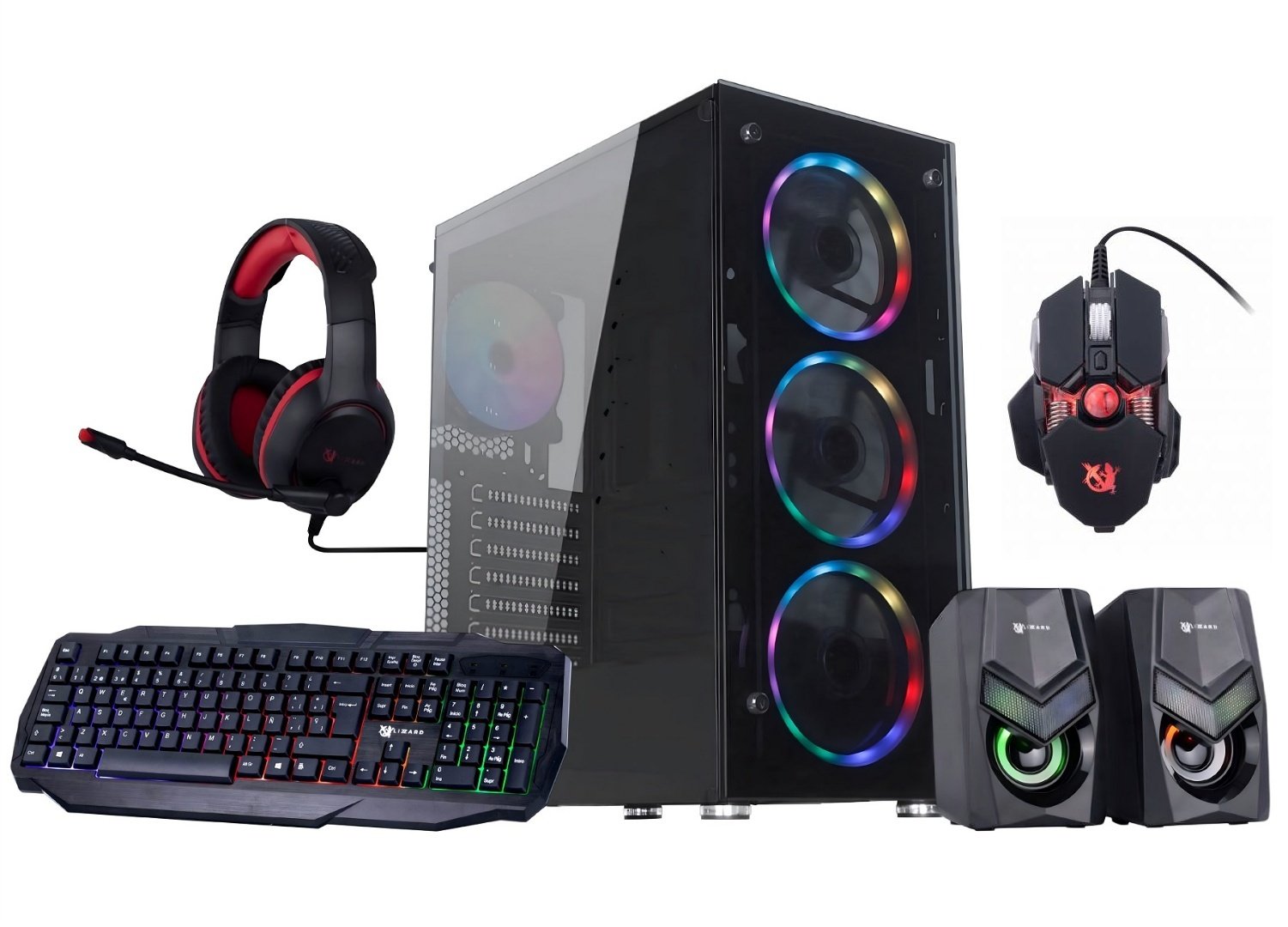 Combo Gamer X-Lizzard Pack 2 RGB con 5 Componentes Esenciales