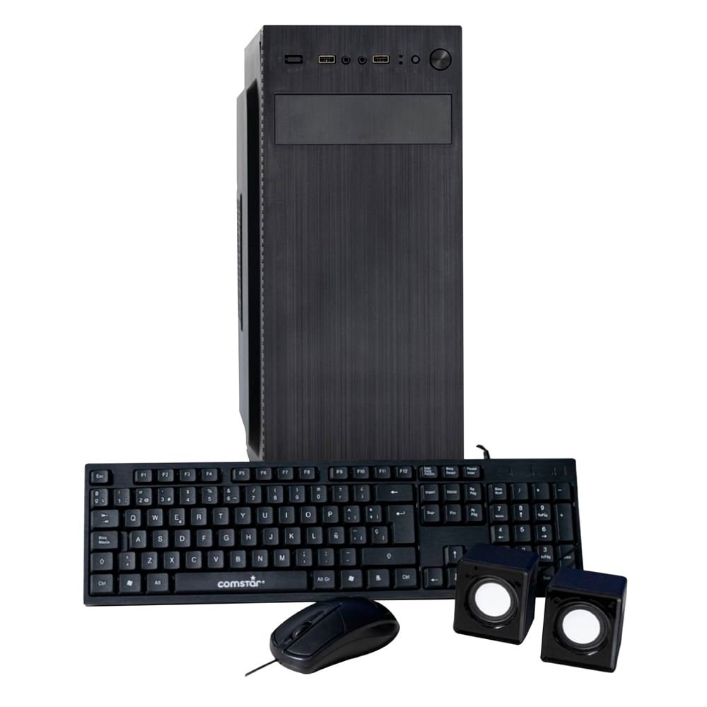 Gabinete ATX Comstar Negro con Fuente 600W y Periféricos