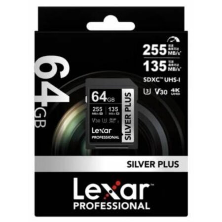 Memoria SDXC Lexar Silver Plus 64GB UHS-I U3 V30