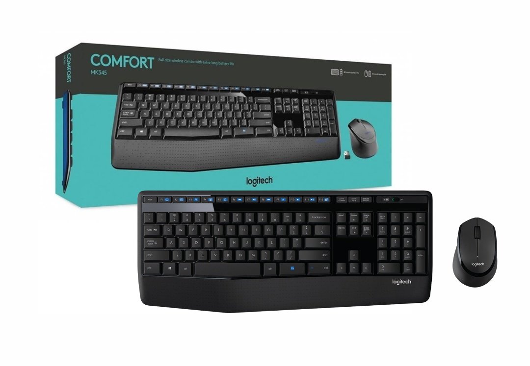 Combo Teclado y Mouse Logitech MK345 Inalámbrico Español