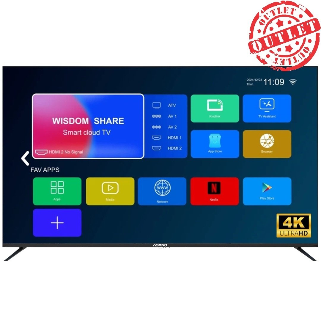 TV LED Asano 65"" 4K sin bordes SMART (con detalles)