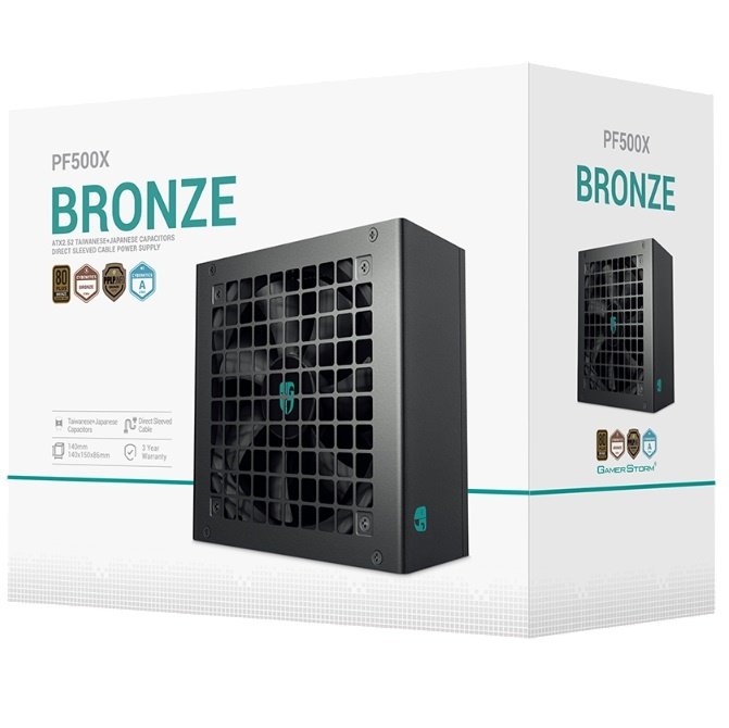 Fuente DeepCool PF500X 500W 80 Plus Bronze ATX 3.1