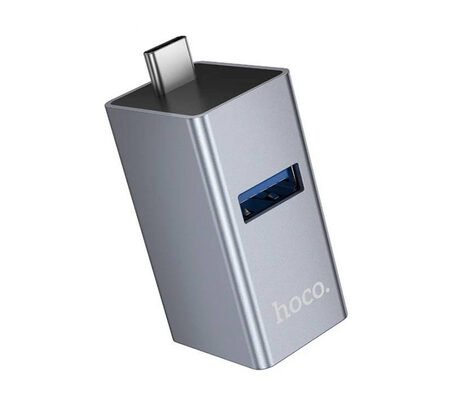 HOCO HB54A HUB 3 EN 1 USB-C A 2 USB-A 2.0 Y 1 USB-A 3.0 METAL GRAY