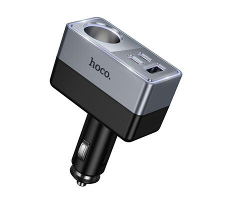 HOCO Z65A CARGADOR DE AUTO PD45W 2 USB-C Y 1 USB-A Y 1 PUERTO BLACK