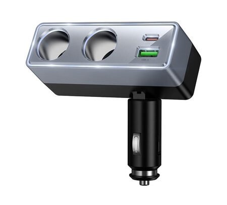 HOCO Z65B CARGADOR DE AUTO PD48W 1 USB-C Y 1 USB-A Y 2 PUERTO BLACK
