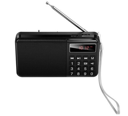 HOCO HI50 RADIO PORTATIL BT AM/FM/MICROSD/AUX C/LINTERNA BLACK