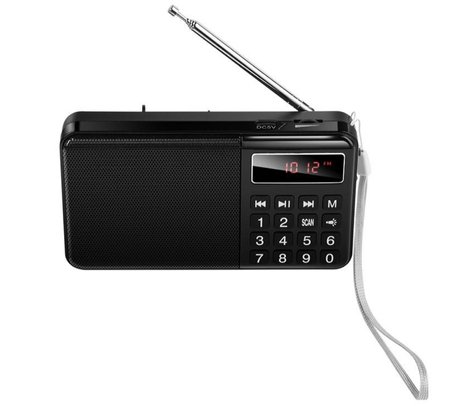 HOCO HI50 RADIO PORTATIL BT AM/FM/MICROSD/AUX C/LINTERNA BLACK