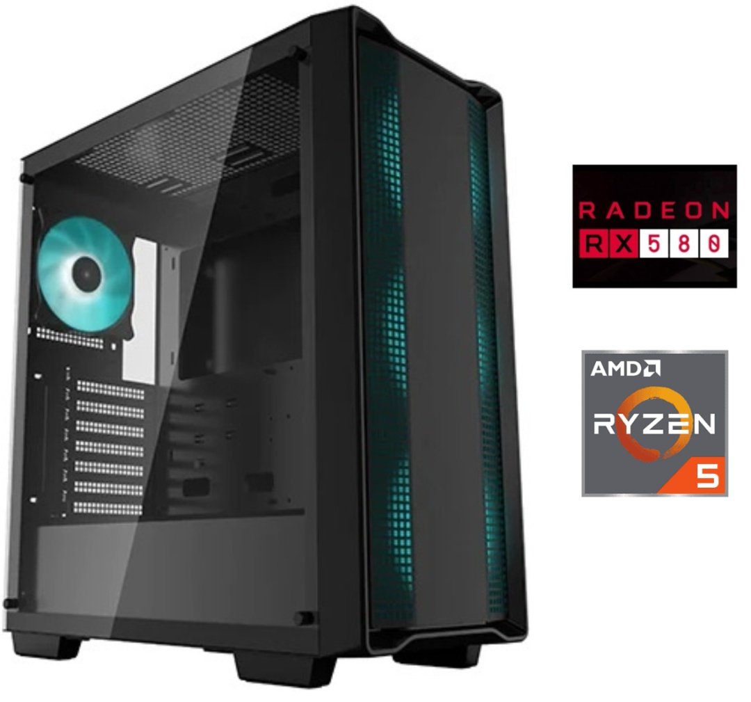 Equipo Gamer Ryzen 5 5500, 16GB, 500GB, RX 580 8GB