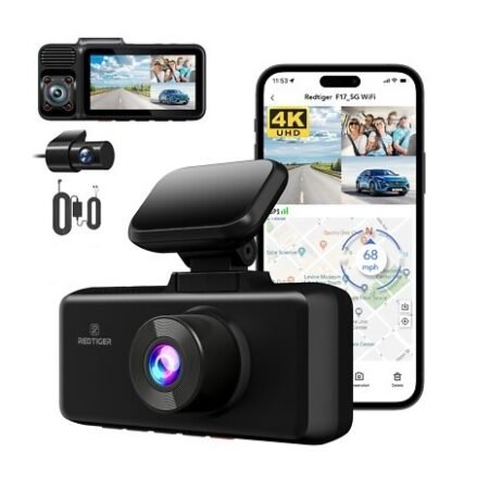 Dashcam Redtiger F17 4K Triple Canal GPS WiFi
