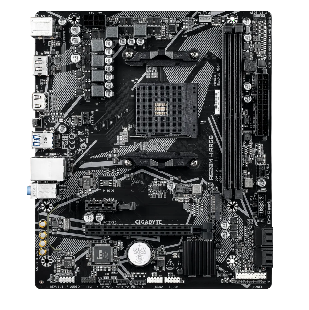 Motherboard Gigabyte A520M H ARGB AM4 Micro-ATX