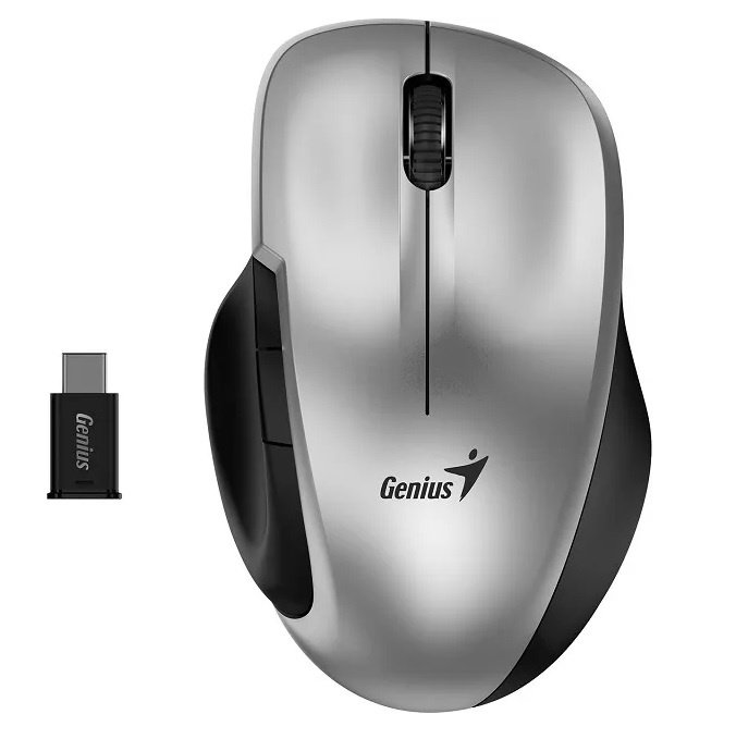 Mouse Genius Ergo Inalámbrico 2.4GHz USB-C Gris