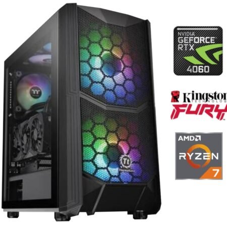 Equipo Gamer Ryzen 7 5800XT, 16GB, 1TB, RTX 5060Ti 8GB