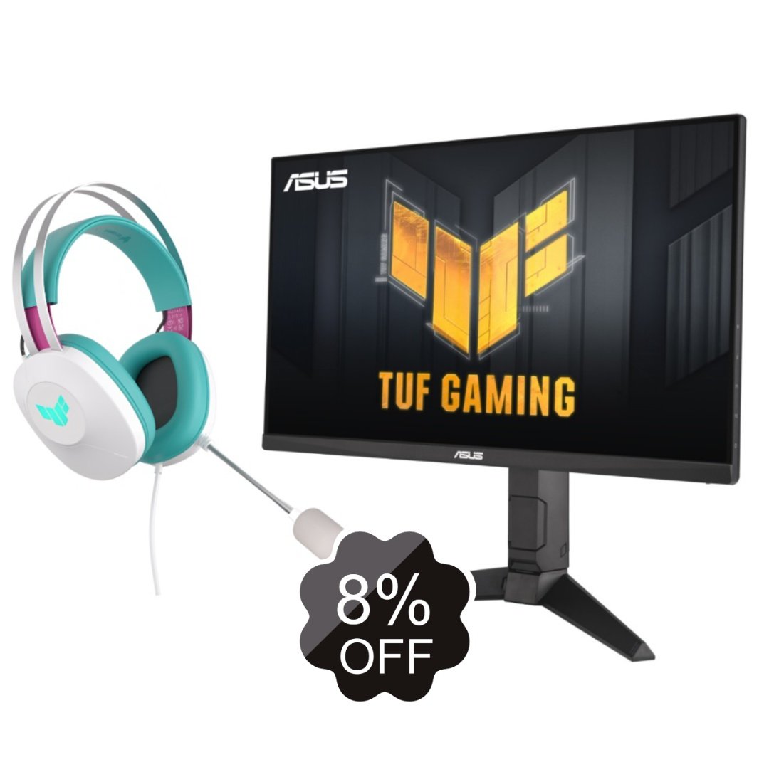 Combo Audífonos Asus TUF H1 Gen II + Monitor 23.8"