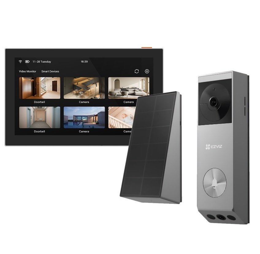 Kit Ezviz Timbre EP3x Pro 2K y Pantalla Ezviz SD7 táctil