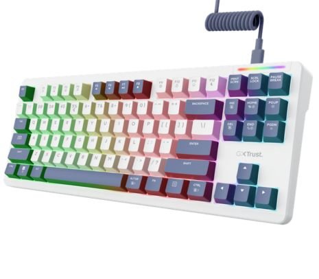 TRUST 25872 TECLADO GXT872 GAMING TKL MECANICO WHITE