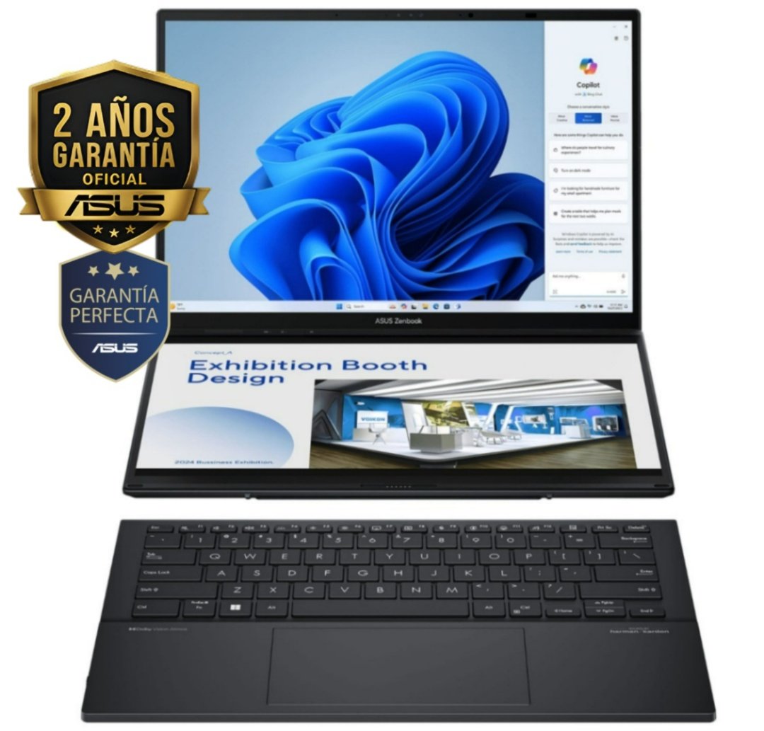 Notebook Asus Zenbook Duo Core Ultra 9 5.4Ghz, 32GB, 1TB SSD, DUAL 14"" 3K Oled Touch