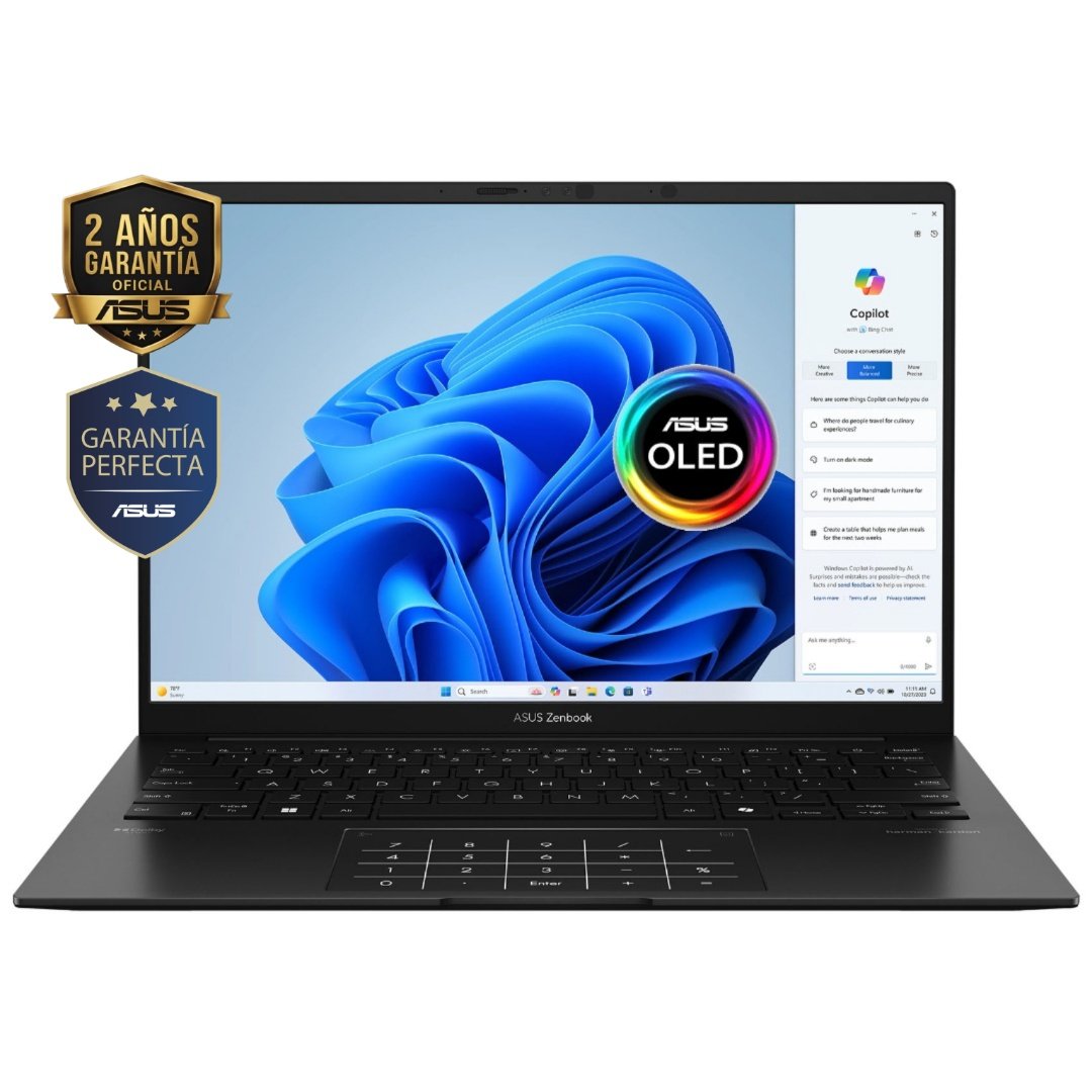 Notebook Asus Zenbook Ryzen AI 7 445 4.6Ghz, 16GB, 1TB SSD, 14" OLED