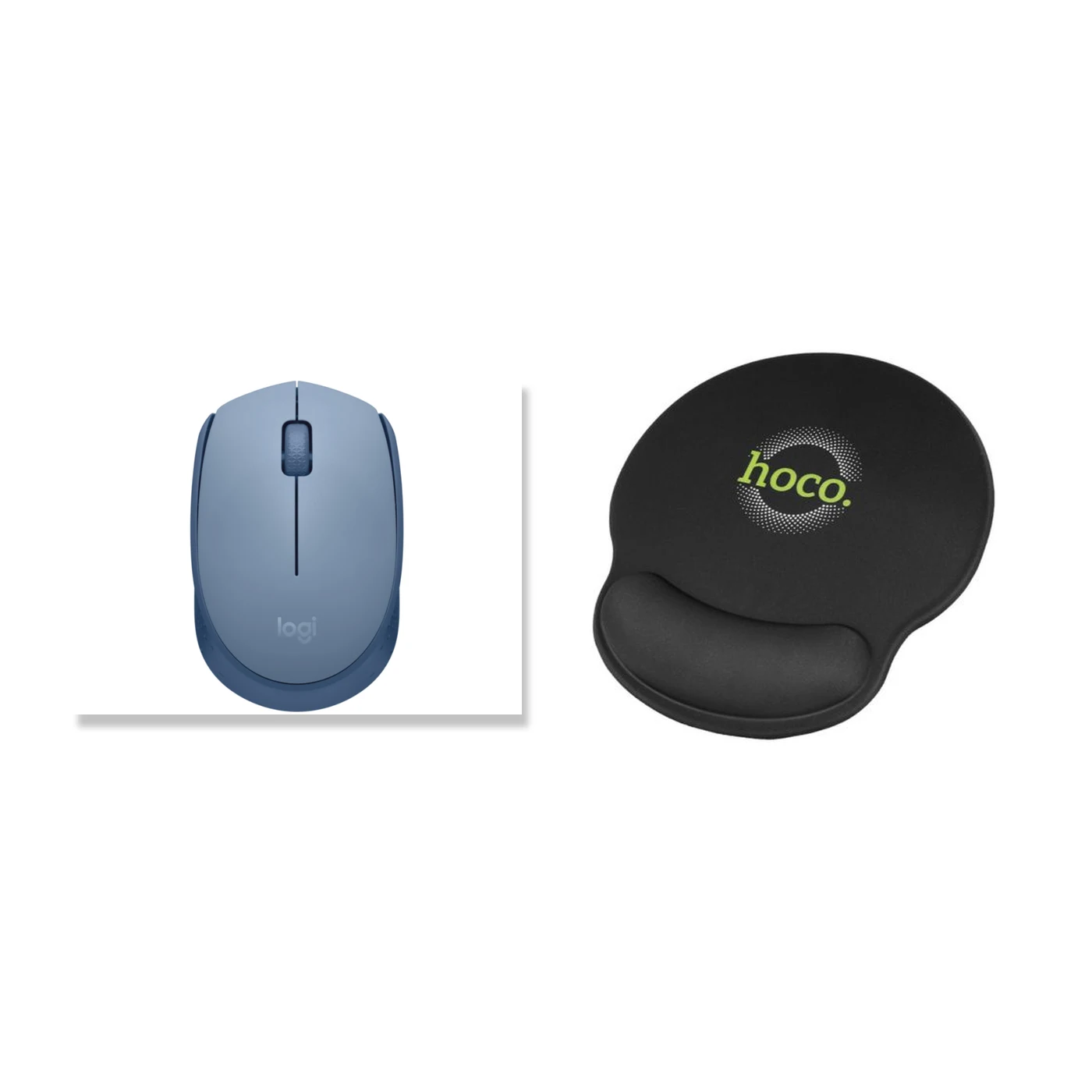 Combo Mouse Logitech M170 Blue+ Mouse Pad Hoco