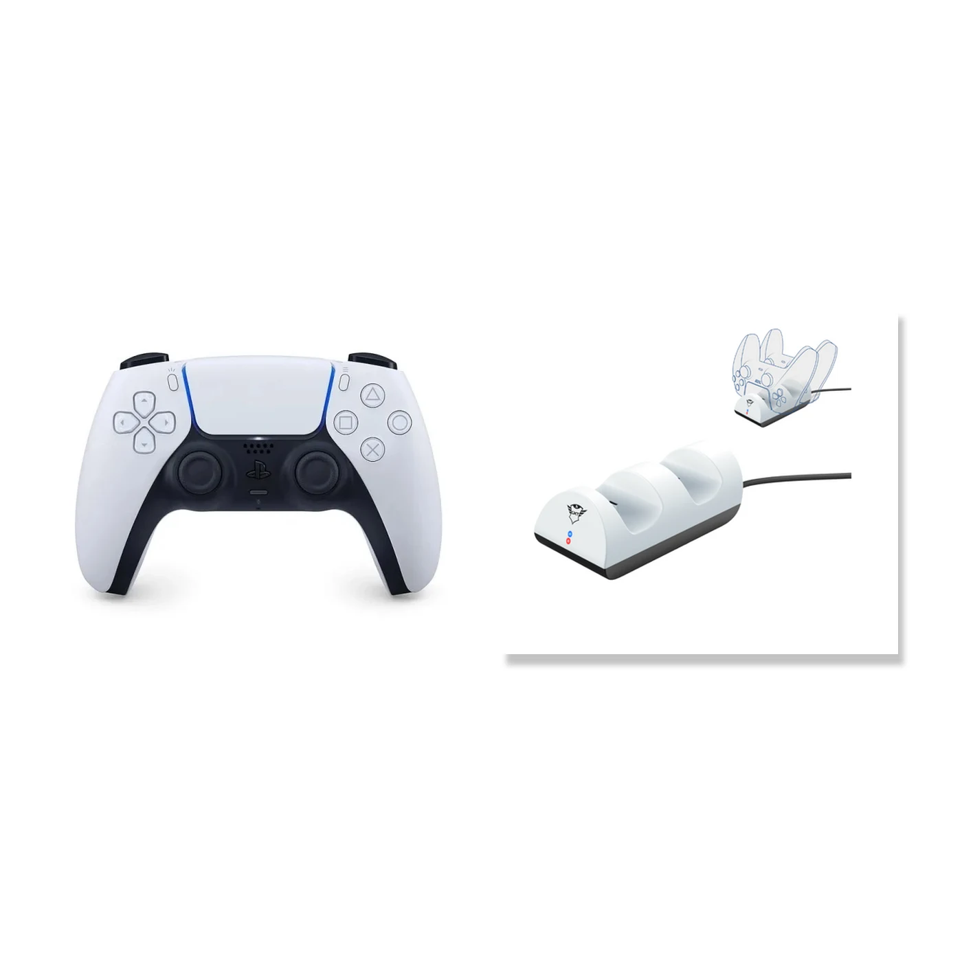 Joystick Sony PS5 + BASE DE CARGA DOBLE PS5