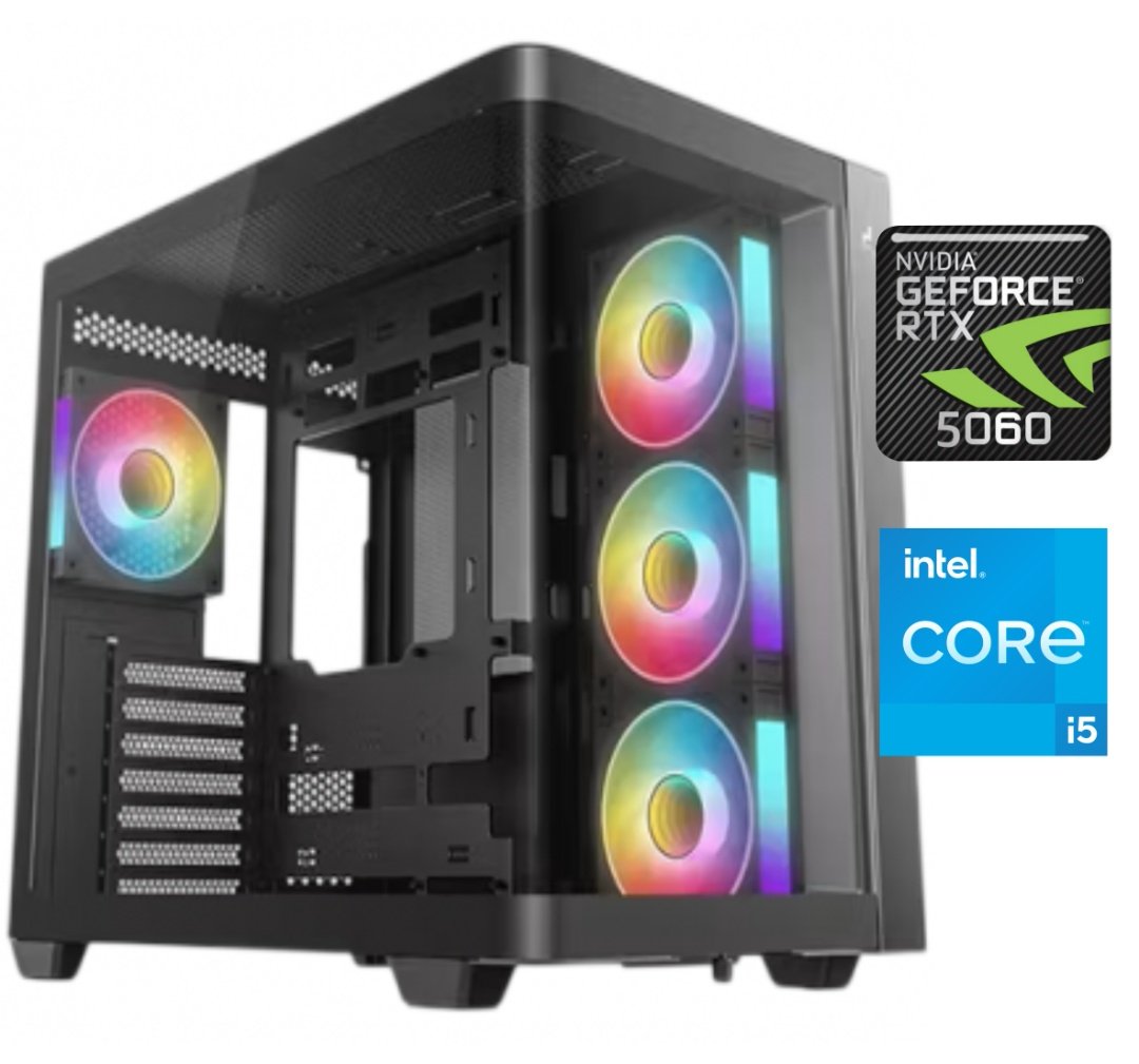 Equipo Gamer Core i5 14400F, 16GB, 1TB NVMe, RTX 5060 8GB